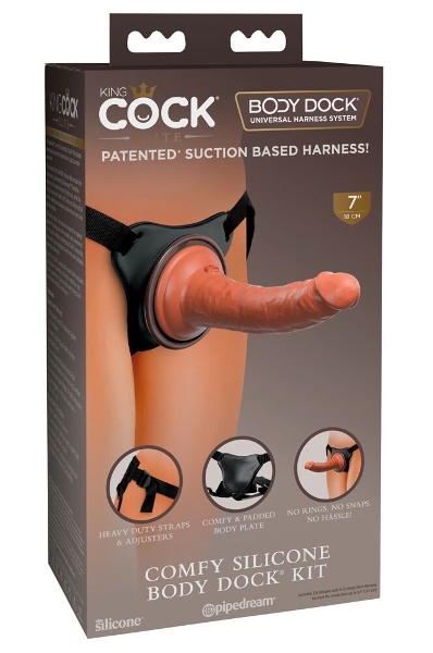 King Cock Elite COMFY SILICONE BODY DOCK KIT 18 cm