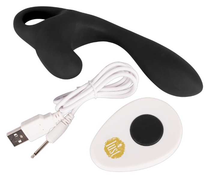 Lust VIBRATOR WITH RETRACTION RING BLACK 9.5 cm