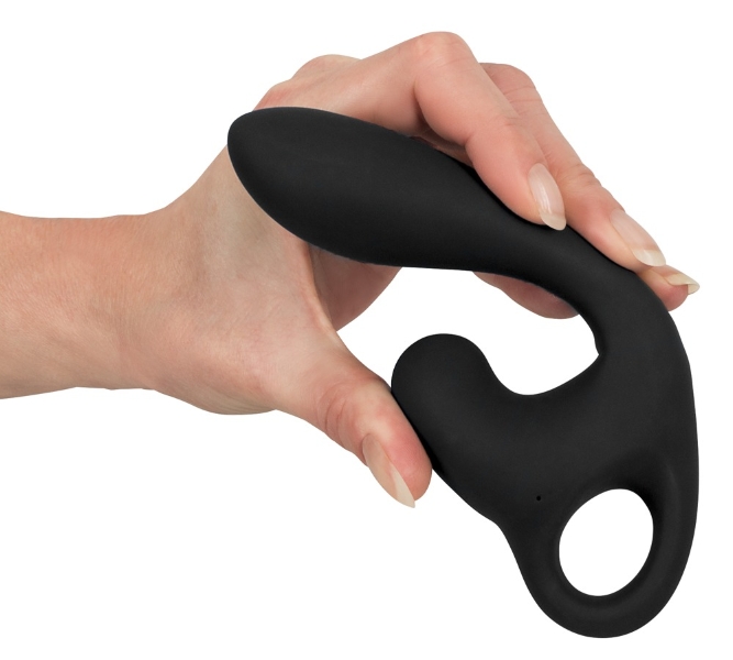 Lust VIBRATOR WITH RETRACTION RING BLACK 9.5 cm