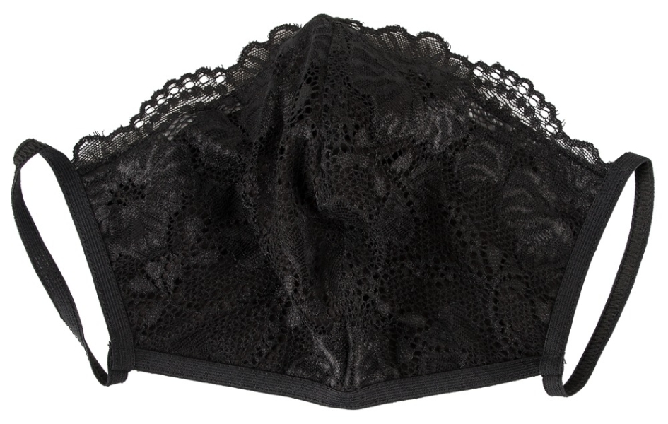 Cottelli Collection Accessoires LACE FACE MASK BLACK