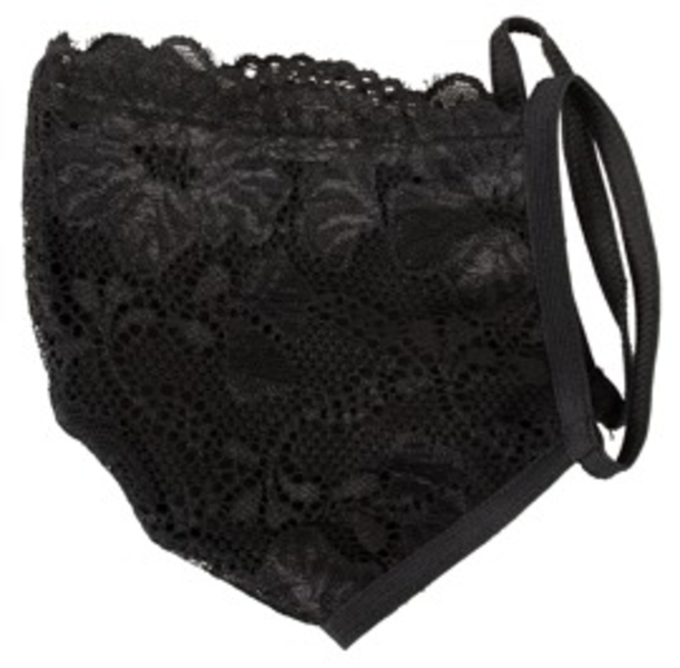 Cottelli Collection Accessoires LACE FACE MASK BLACK