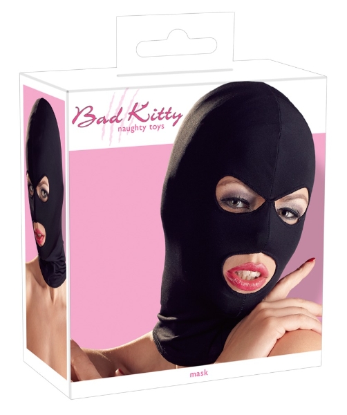 Bad Kitty HOOD WITH EYE AND MOUTH HOLES BLACK