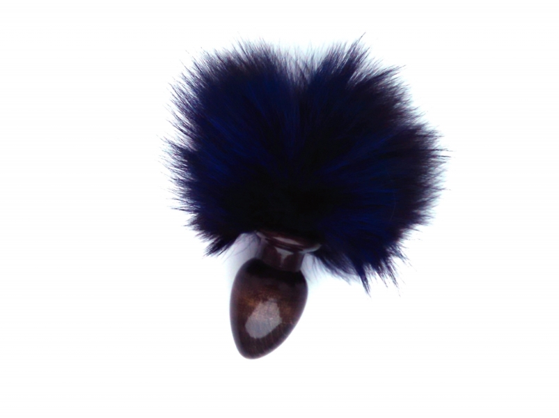 Wild Lust ANAL PLUG BLACK WITH BLUE HARE TAIL