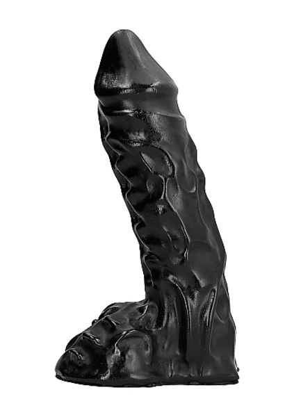 All Black ANAL DILDO WITH SCROTUM DIETMAR 18 cm