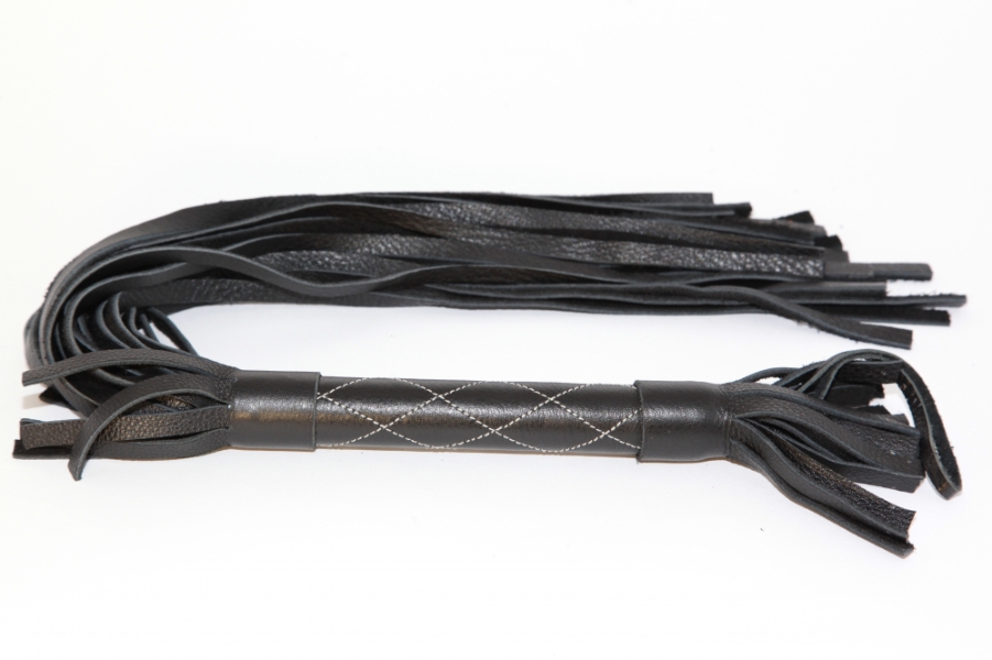 BDSM Arsenal FLOGGER BLACK WITH WHITE RHOMBUSES 27 cm