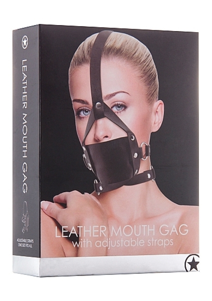 Shots - Ouch! LEATHER MOUTH GAG BLACK